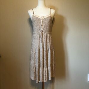 Free People Elegant Beige Sleeveless Dress Size SP